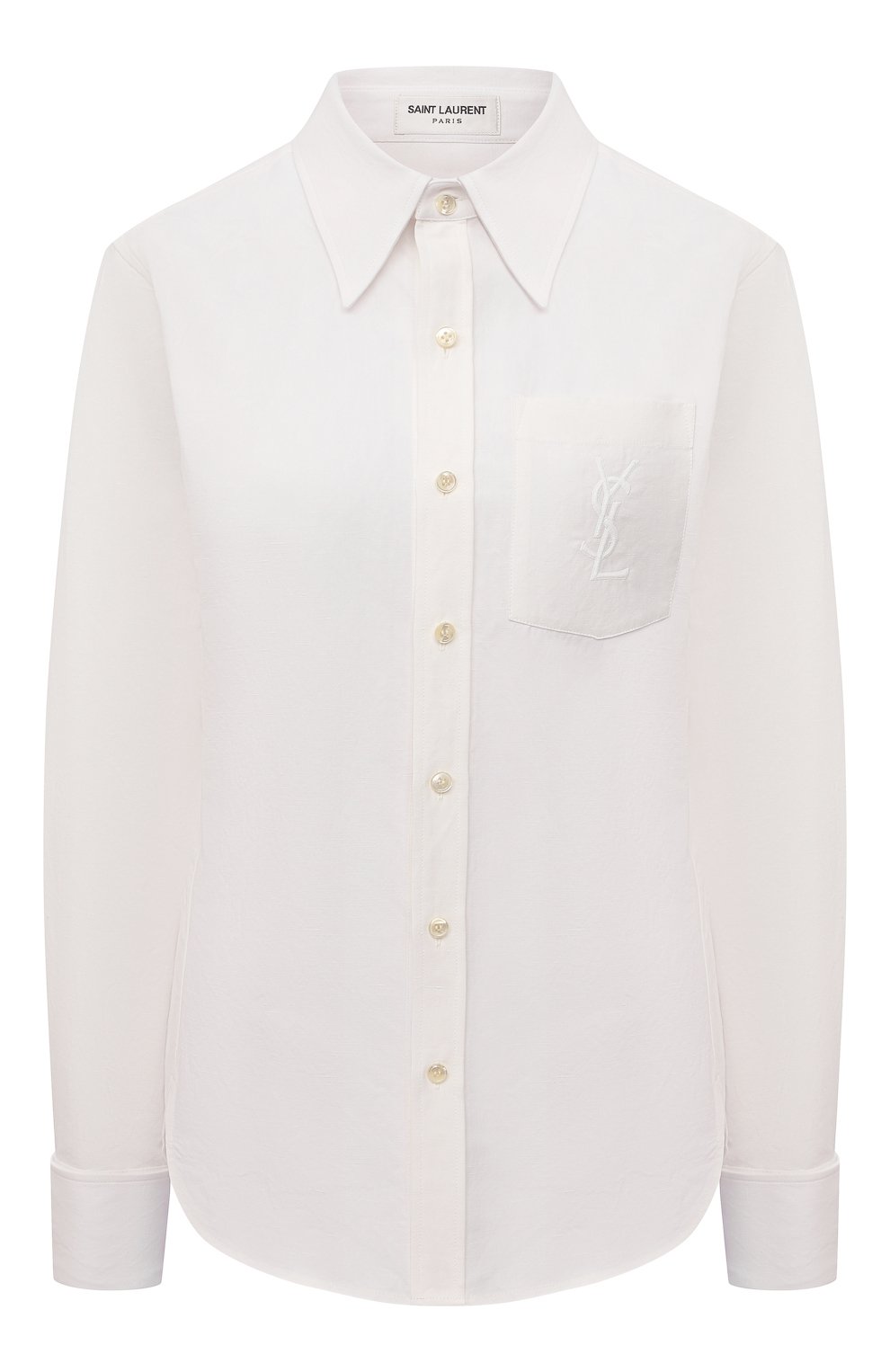 Рубашка из смеси льна и хлопка SAINT LAURENT, арт. 671299/Y3D50, фото 1