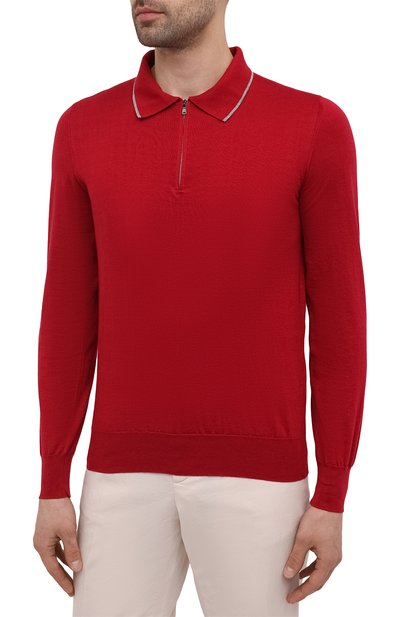 Поло из хлопка и кашемира FIORONI бордового цвета по цене 79200 руб., арт. MK22609C2, фото 3 Поло из хлопка и кашемира FIORONI, арт. MK22609C2, фото 3