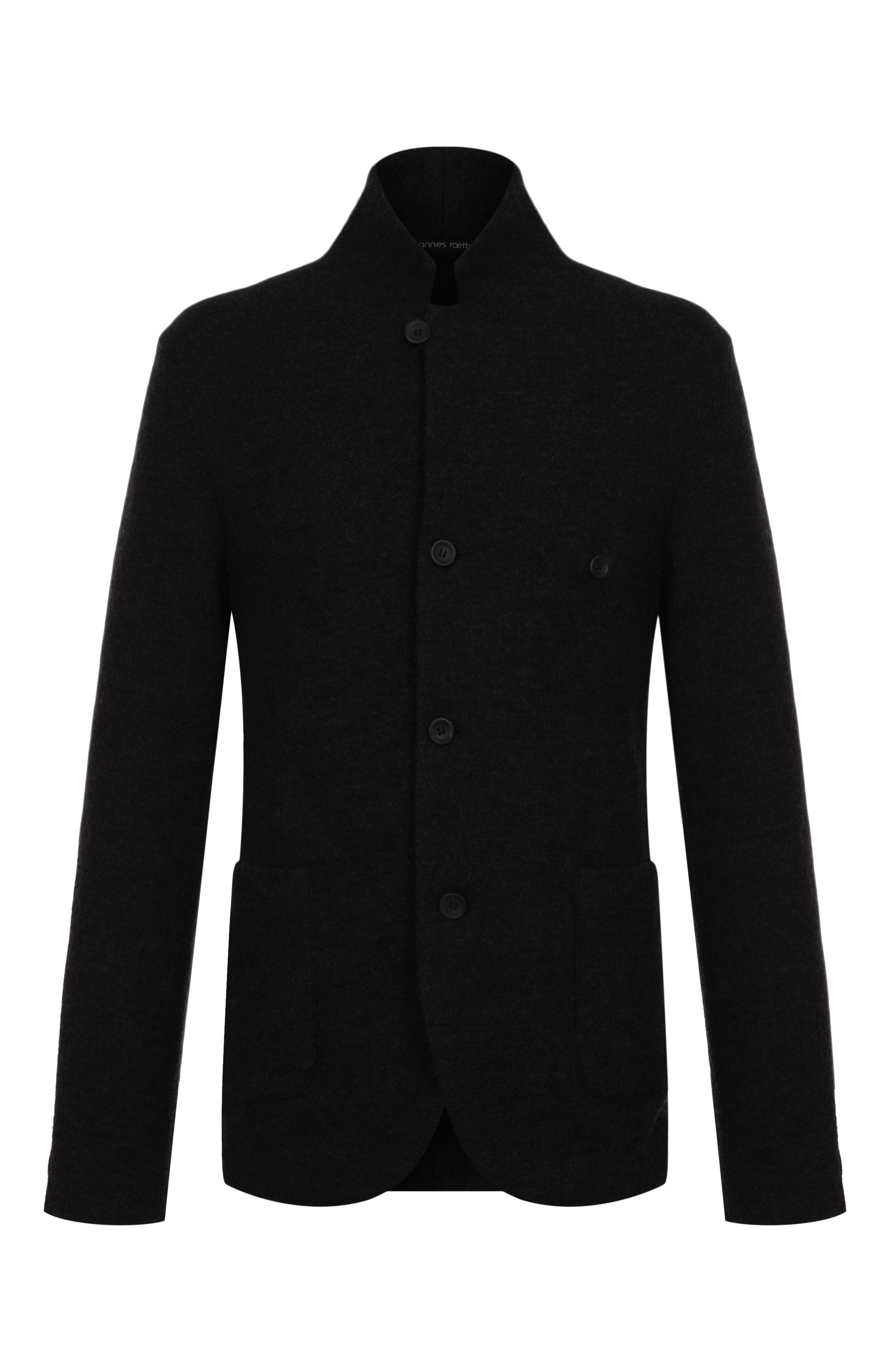 Шерстяной пиджак HANNES ROETHER черного цвета по цене 68450 руб., арт. J0P32PE.502, фото 1 Шерстяной пиджак HANNES ROETHER, арт. J0P32PE.502, фото 1