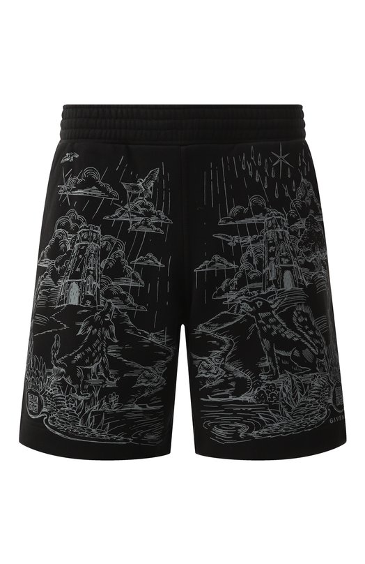 Хлопковые шорты Givenchy BM515J3YN0 Чёрный BM515J3YN0