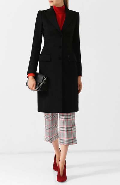 Приталенное шерстяное пальто DOLCE & GABBANA черного цвета по цене 291000 руб., арт. F0Q41T/FU2Y6, фото 2 Приталенное шерстяное пальто DOLCE & GABBANA, арт. F0Q41T/FU2Y6, фото 2