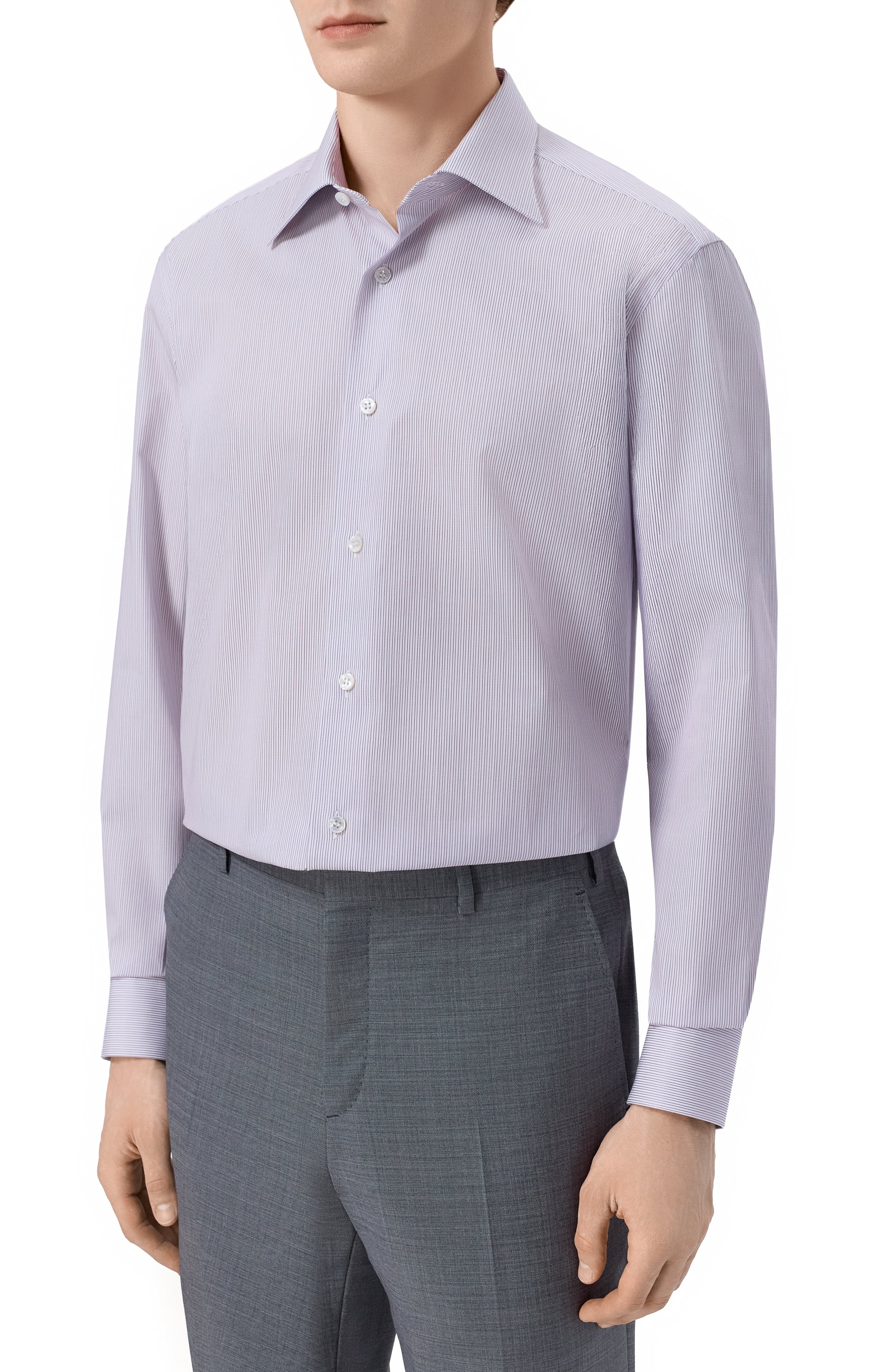 Хлопковая сорочка BRIONI синего цвета по цене 86650 руб., арт. RCBD0L/PD03T, фото 3 Хлопковая сорочка BRIONI, арт. RCBD0L/PD03T, фото 3