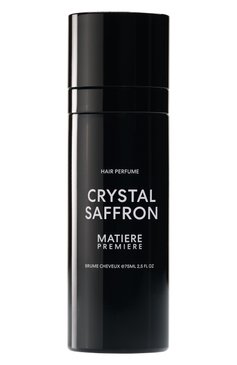 Парфюмерная вода для волос crystal saffron (75ml) MATIERE PREMIERE бесцветного цвета, арт. 3770007317421 | Фото 1 (Региональные ограничения белый список (Axapta Mercury): Не проставлено; Нос: Не проставлено; Тип продукта - парфюмерия: Дымка; Тип аромата: Восточный; Ограничения доставки: flammable)