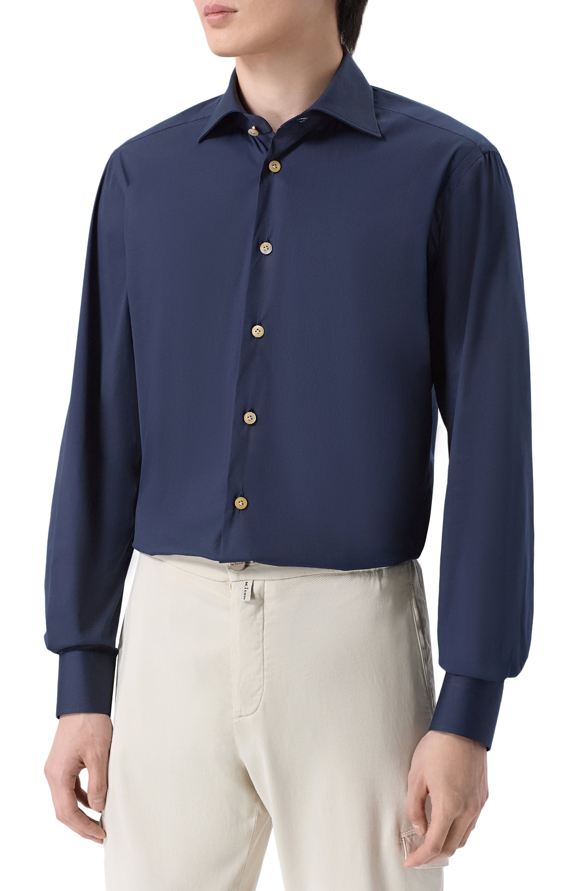 Хлопковая сорочка KITON, арт. UCCH0943206, фото 3