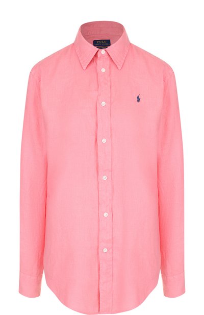Женская однотонная льняная блуза свободного кроя POLO RALPH LAUREN, арт. 211697460