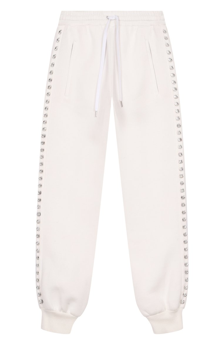 Джоггеры с отделкой стразами MIU MIU, арт. MJP181-1RX9-F0009, фото 1