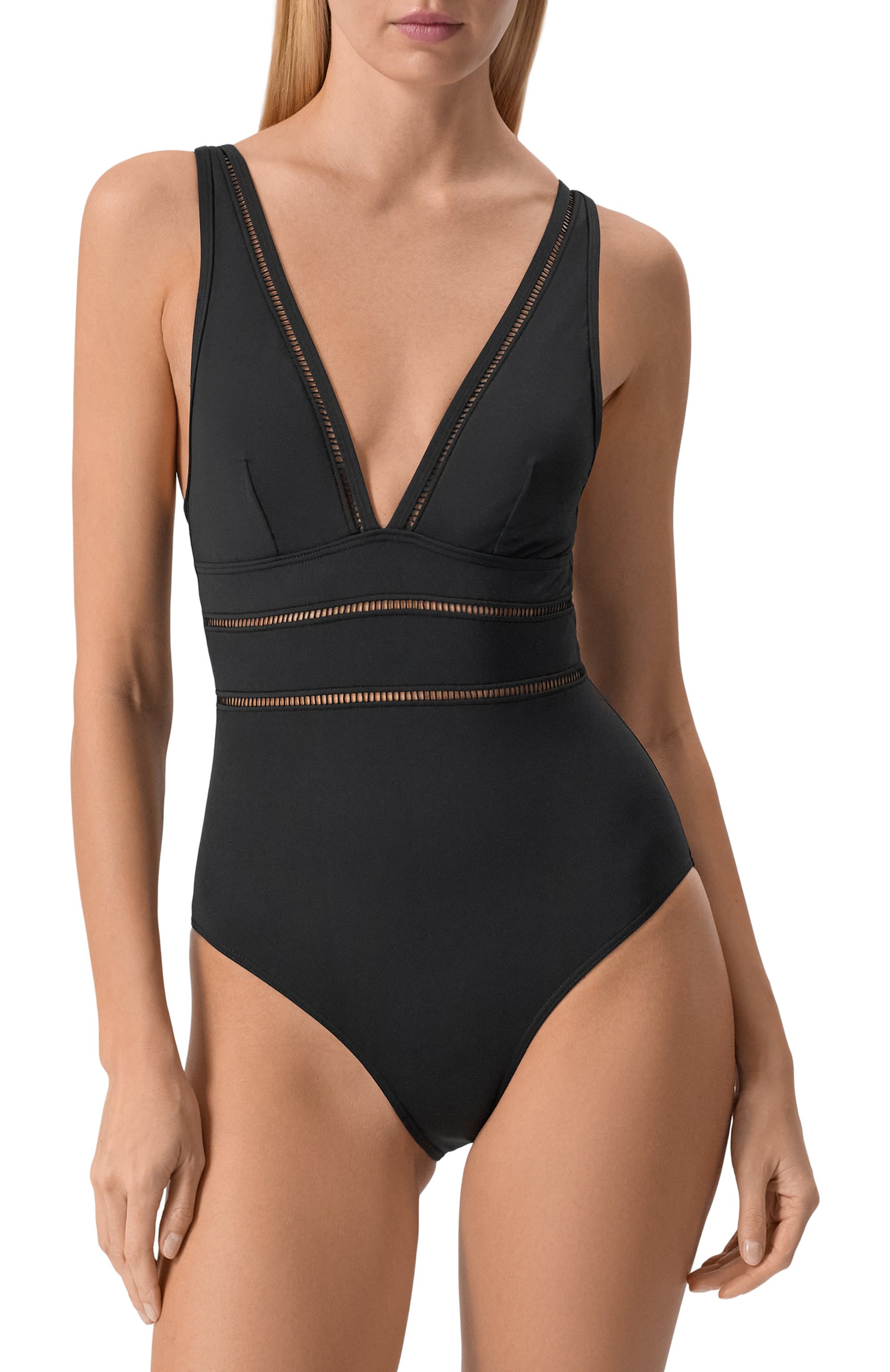 Слитный купальник SEA LEVEL черного цвета по цене 18400 руб., арт. SL1039ECO, фото 2 Слитный купальник SEA LEVEL, арт. SL1039ECO, фото 2