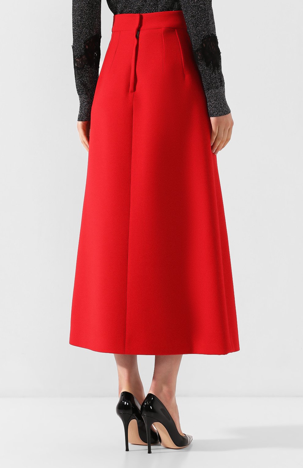 Шерстяная юбка DOLCE & GABBANA красного цвета по цене 85700 руб., арт. F4B05T/FU2TS, фото 4 Шерстяная юбка DOLCE & GABBANA, арт. F4B05T/FU2TS, фото 4