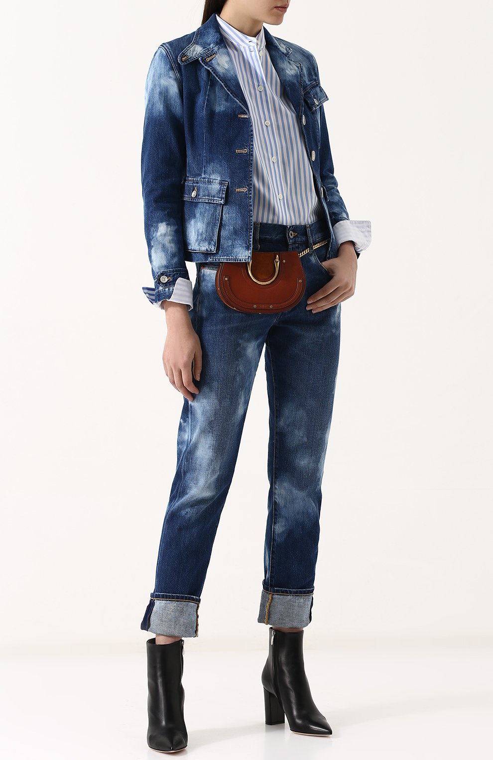 Приталенная джинсовая куртка с потертостями RALPH LAUREN, арт. 290713825, фото 2