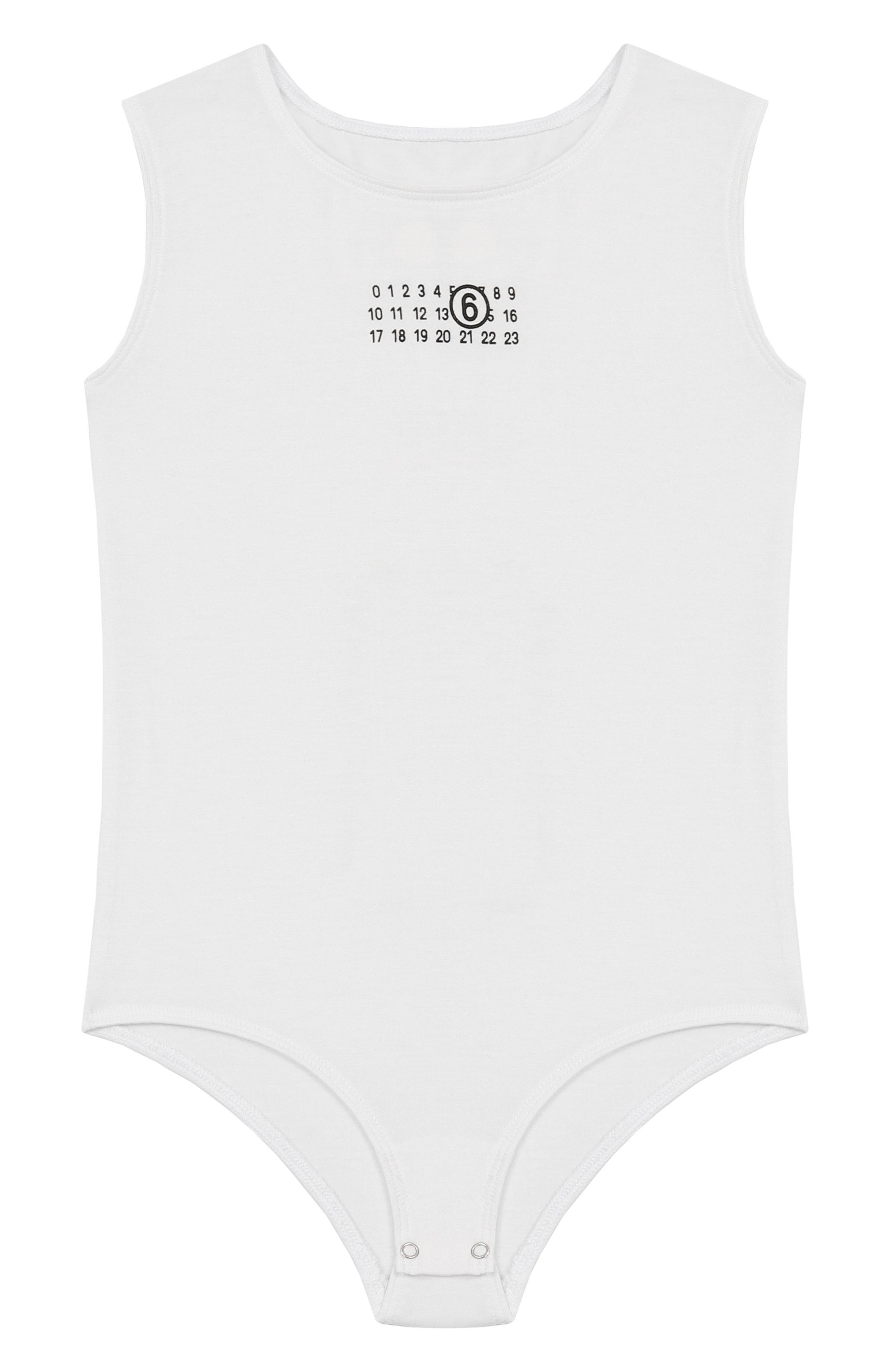 Боди из вискозы MM6 белого цвета по цене 13300 руб., арт. M60809/MM05M, фото 1 Боди из вискозы MM6, арт. M60809/MM05M, фото 1