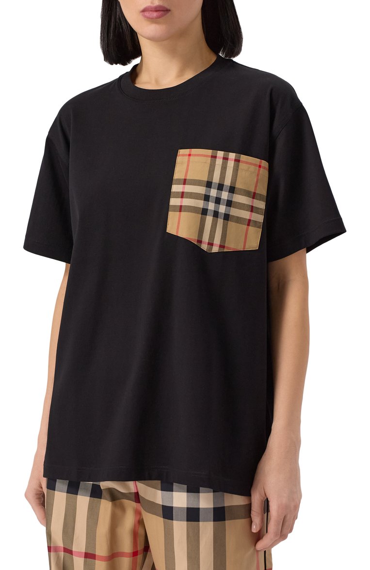 Хлопковая футболка BURBERRY, арт. 8103970, фото 1
