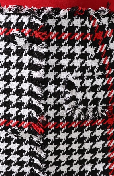 Твидовая юбка MSGM черно-белого цвета по цене 30700 руб., арт. 2641MDD06 195115, фото 5 Твидовая юбка MSGM, арт. 2641MDD06 195115, фото 5
