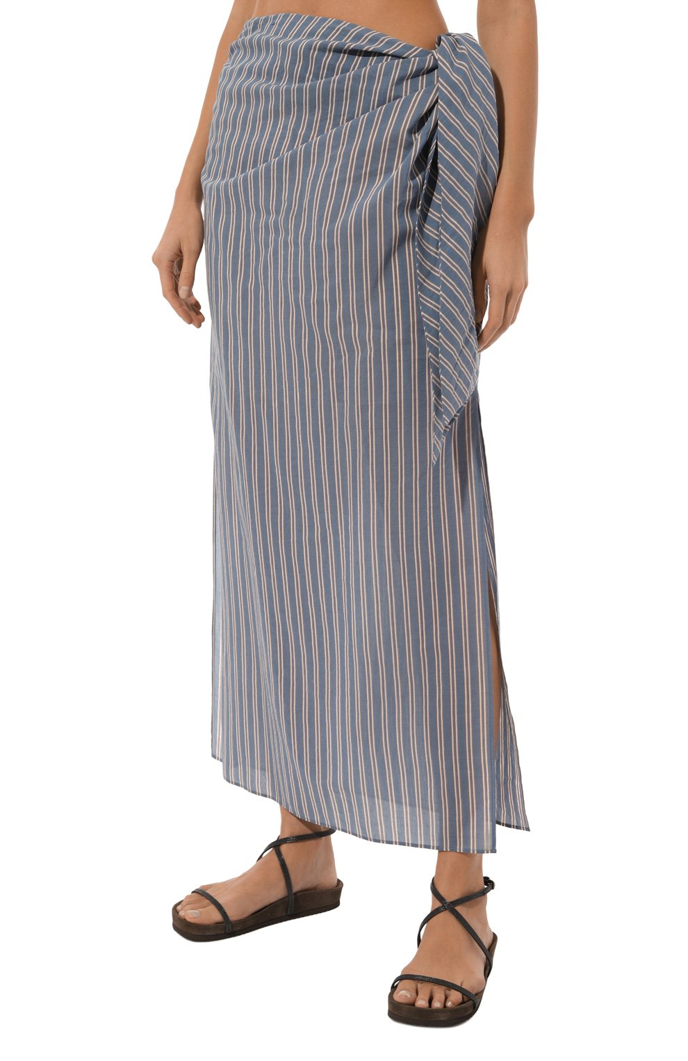 Юбка из хлопка и шелка BRUNELLO CUCINELLI, арт. MP774G3672, фото 3