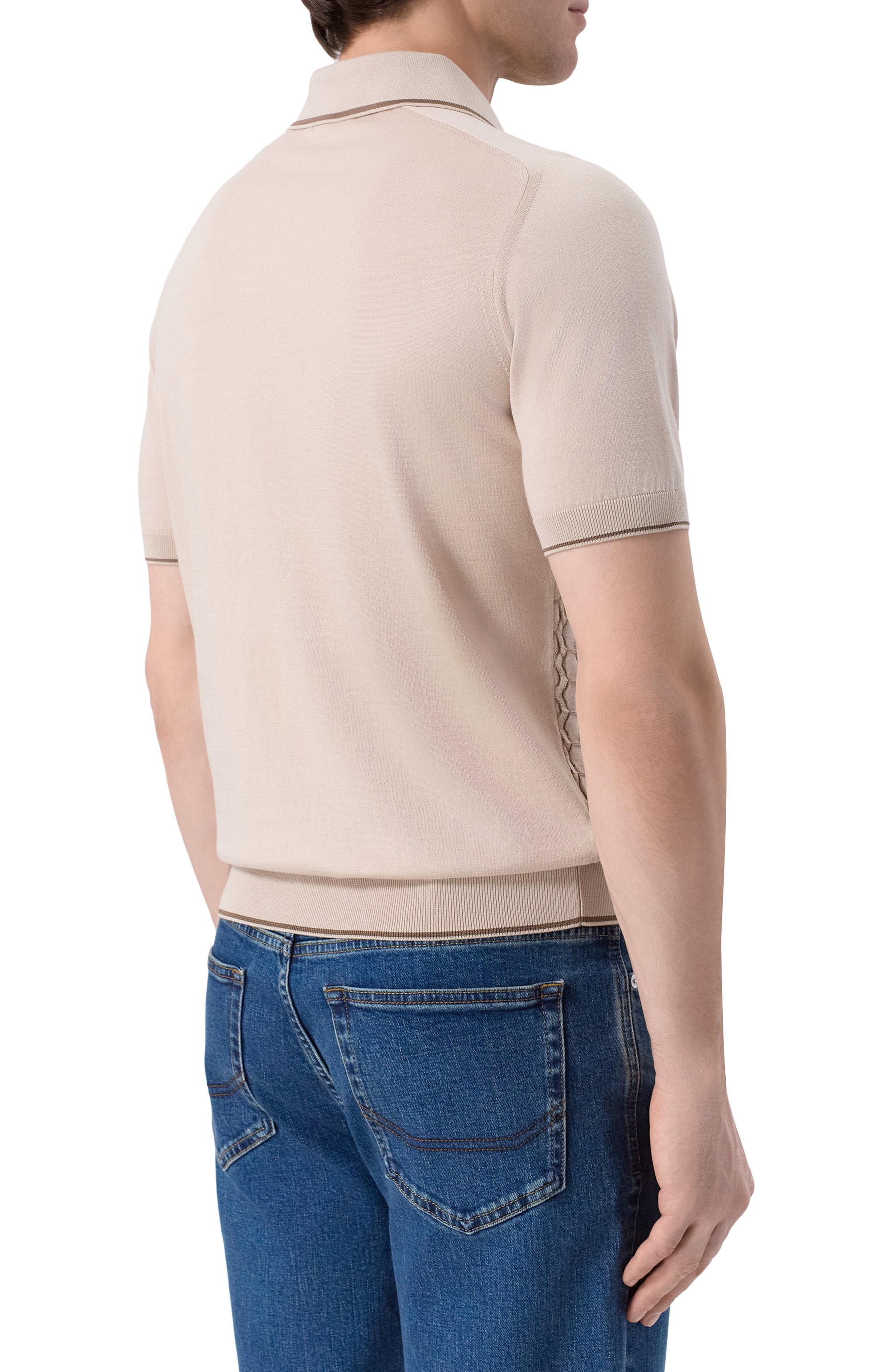 Поло из шелка и хлопка STEFANO RICCI, арт. K818109P31/F26175, фото 4