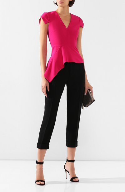 Шерстяные брюки ROLAND MOURET черного цвета по цене 79200 руб., арт. PS20/S0103/F4044, фото 2 Шерстяные брюки ROLAND MOURET, арт. PS20/S0103/F4044, фото 2