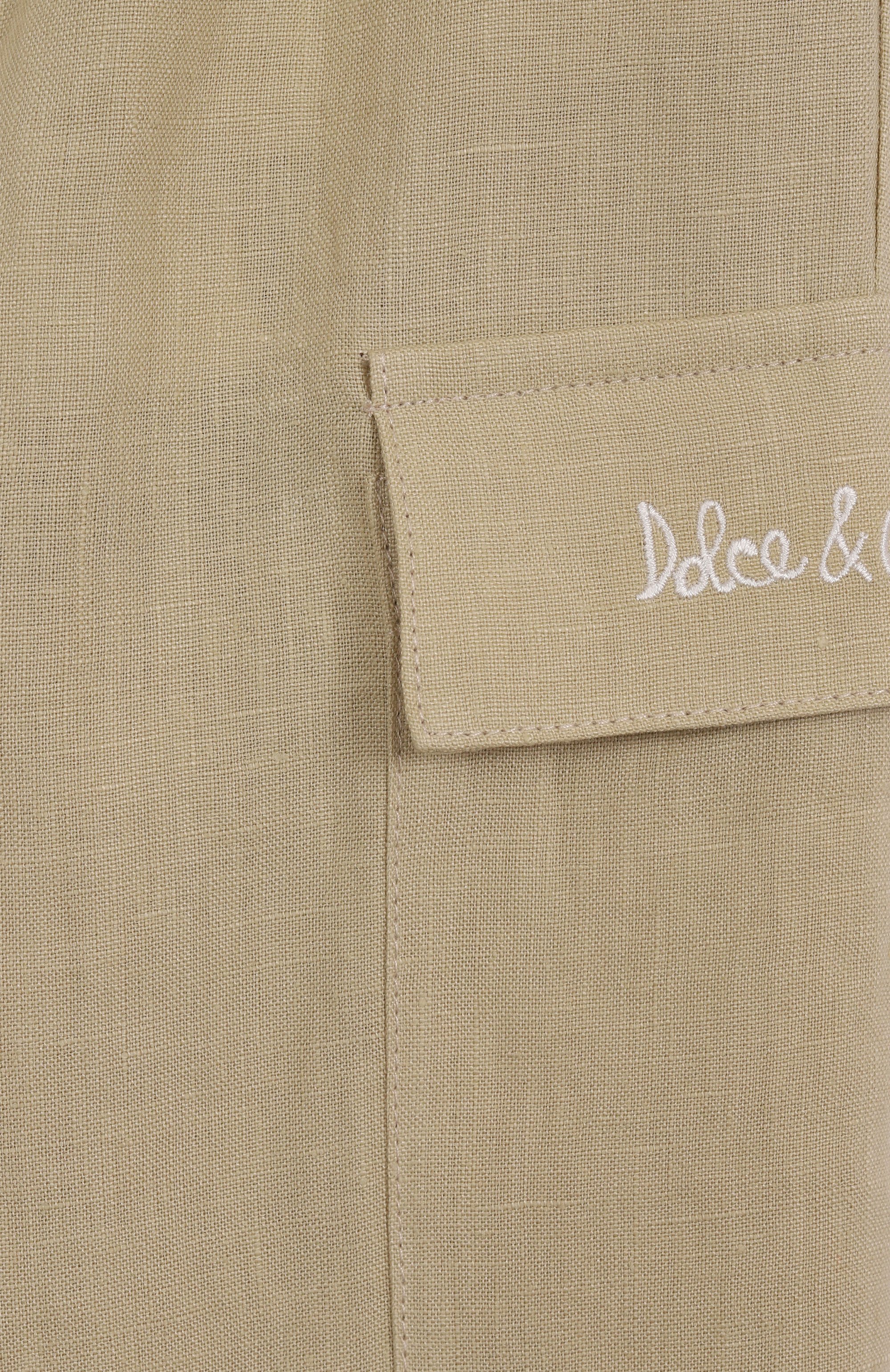 Льняные брюки-карго DOLCE & GABBANA, арт. L44P76/FU4LH/2-6, фото 3