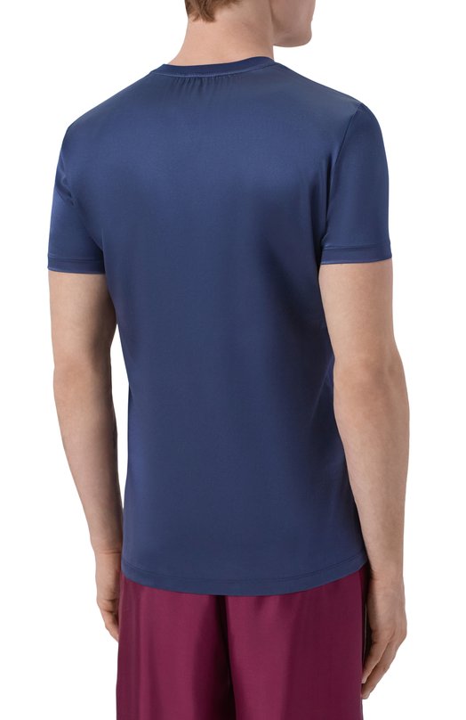 Шелковая футболка Kiton UNWM019K0760H Синий  UNWM019K0760H Фото 4