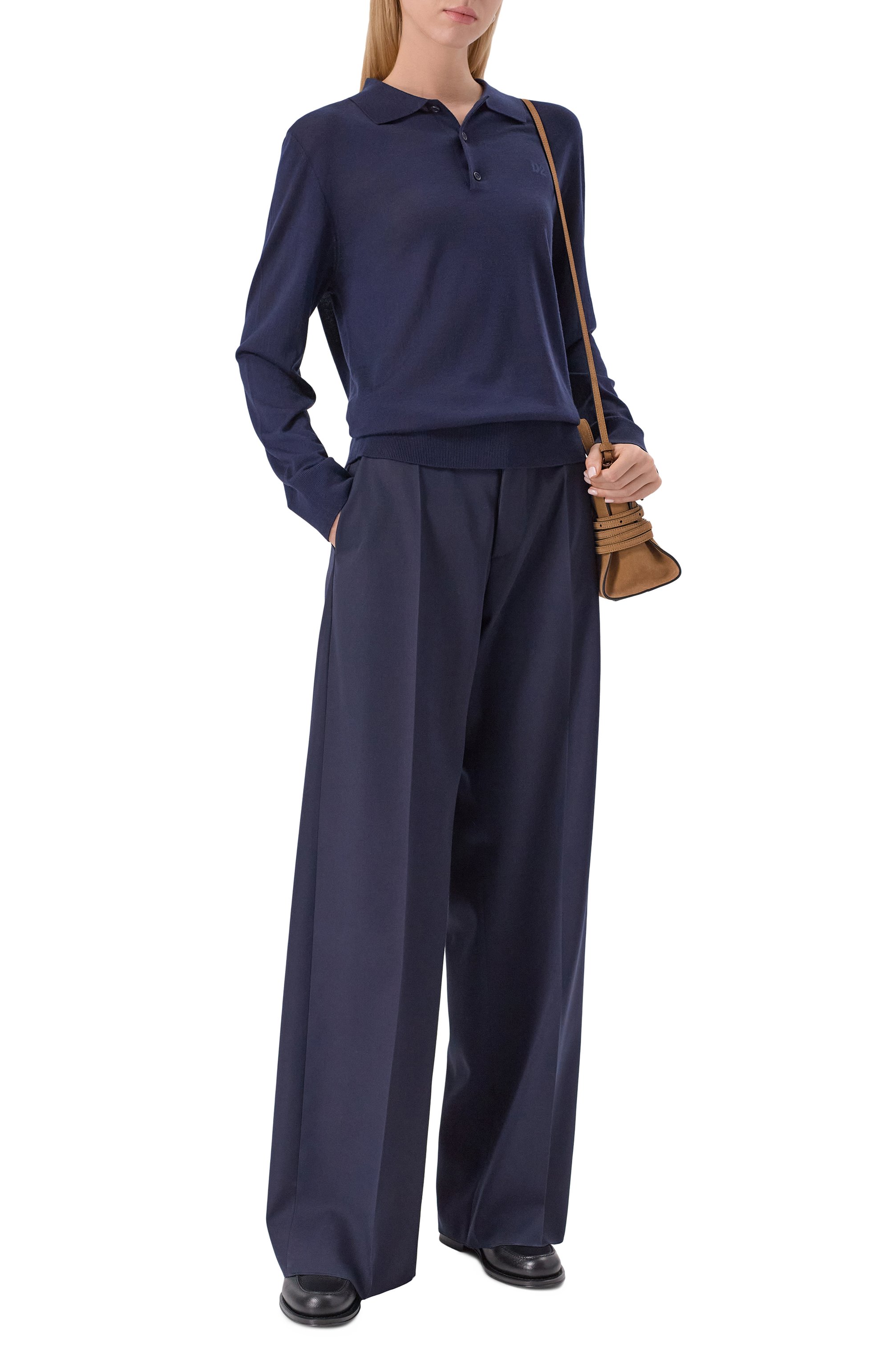 Шерстяные брюки DSQUARED2 синего цвета по цене 63600 руб., арт. S75KB0519/S78136, фото 2 Шерстяные брюки DSQUARED2, арт. S75KB0519/S78136, фото 2