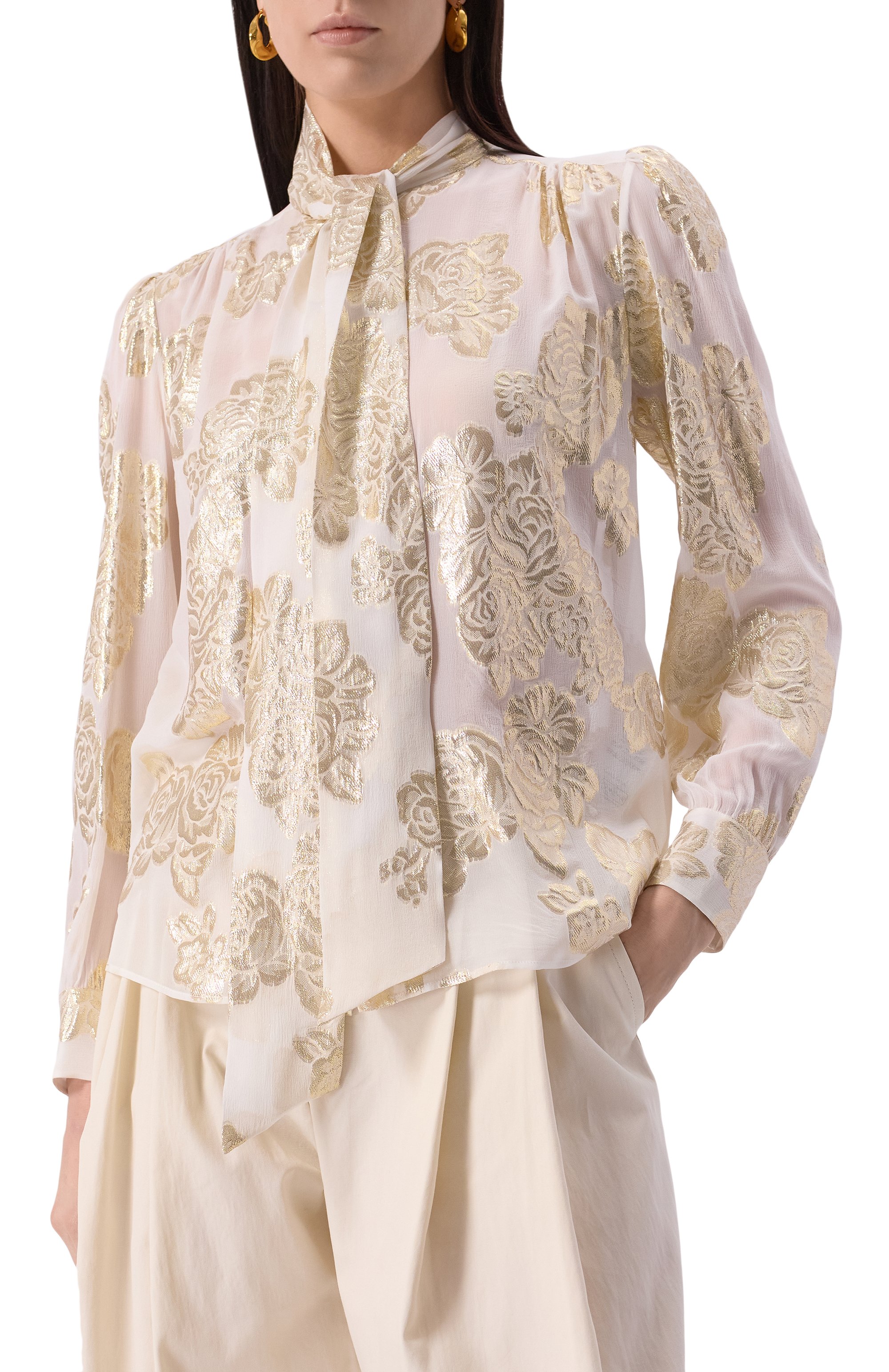 Шелковая блузка CHLOÉ, арт. CHC25SHT02413, фото 3