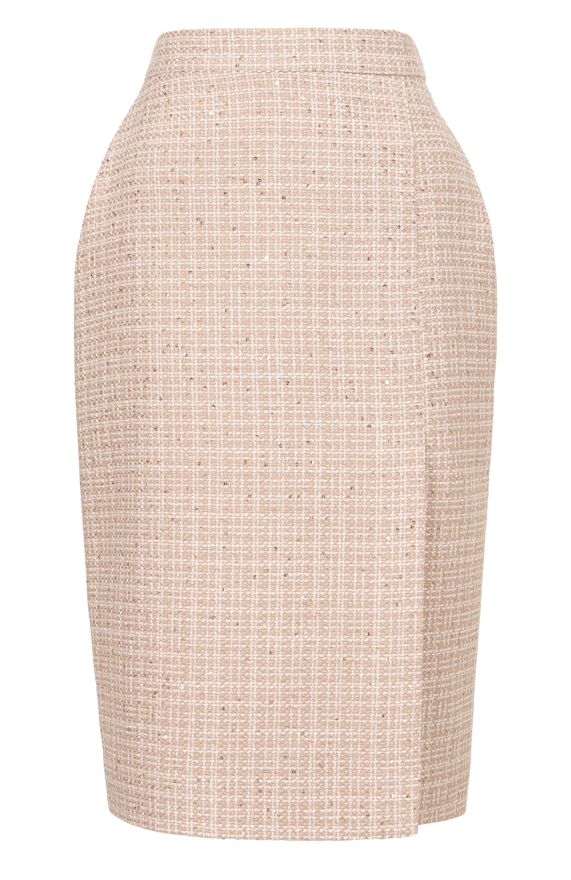 Твидовая юбка ELIE SAAB бежевого цвета по цене 156500 руб., арт. SK263NR26/TW008, фото 1 Твидовая юбка ELIE SAAB, арт. SK263NR26/TW008, фото 1