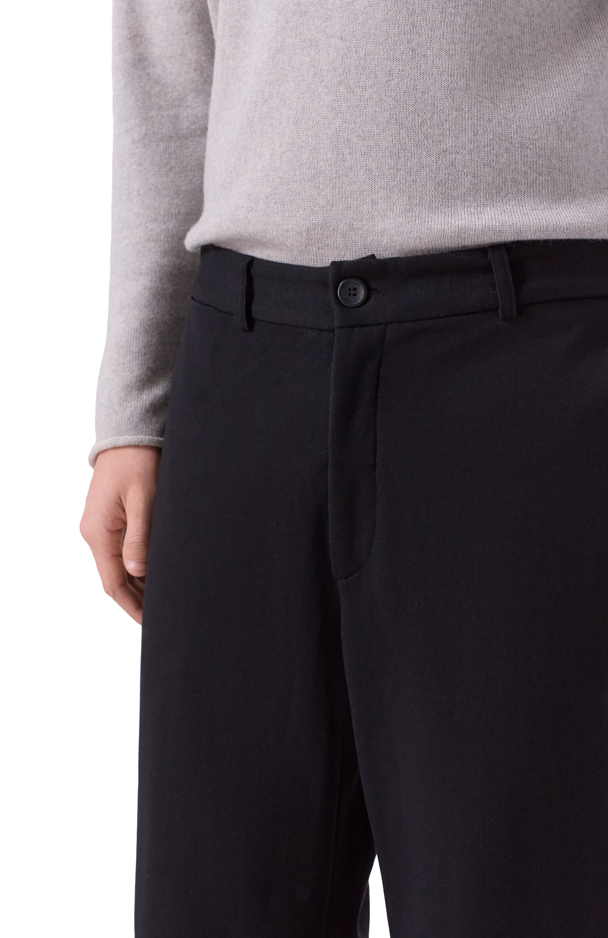 Хлопковые брюки HANNES ROETHER черного цвета по цене 42850 руб., арт. BUL21LIT.286, фото 5 Хлопковые брюки HANNES ROETHER, арт. BUL21LIT.286, фото 5