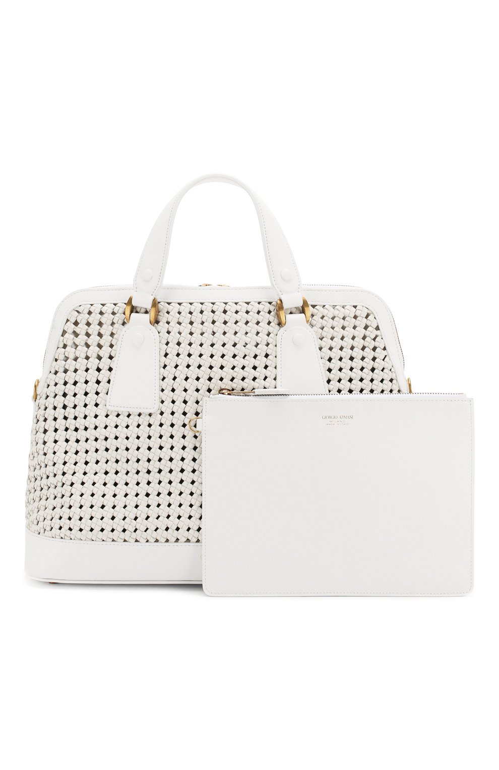Сумка GIORGIO ARMANI белого цвета по цене 389000 руб., арт. Y1A178/YTE5D, фото 7 Сумка GIORGIO ARMANI, арт. Y1A178/YTE5D, фото 7