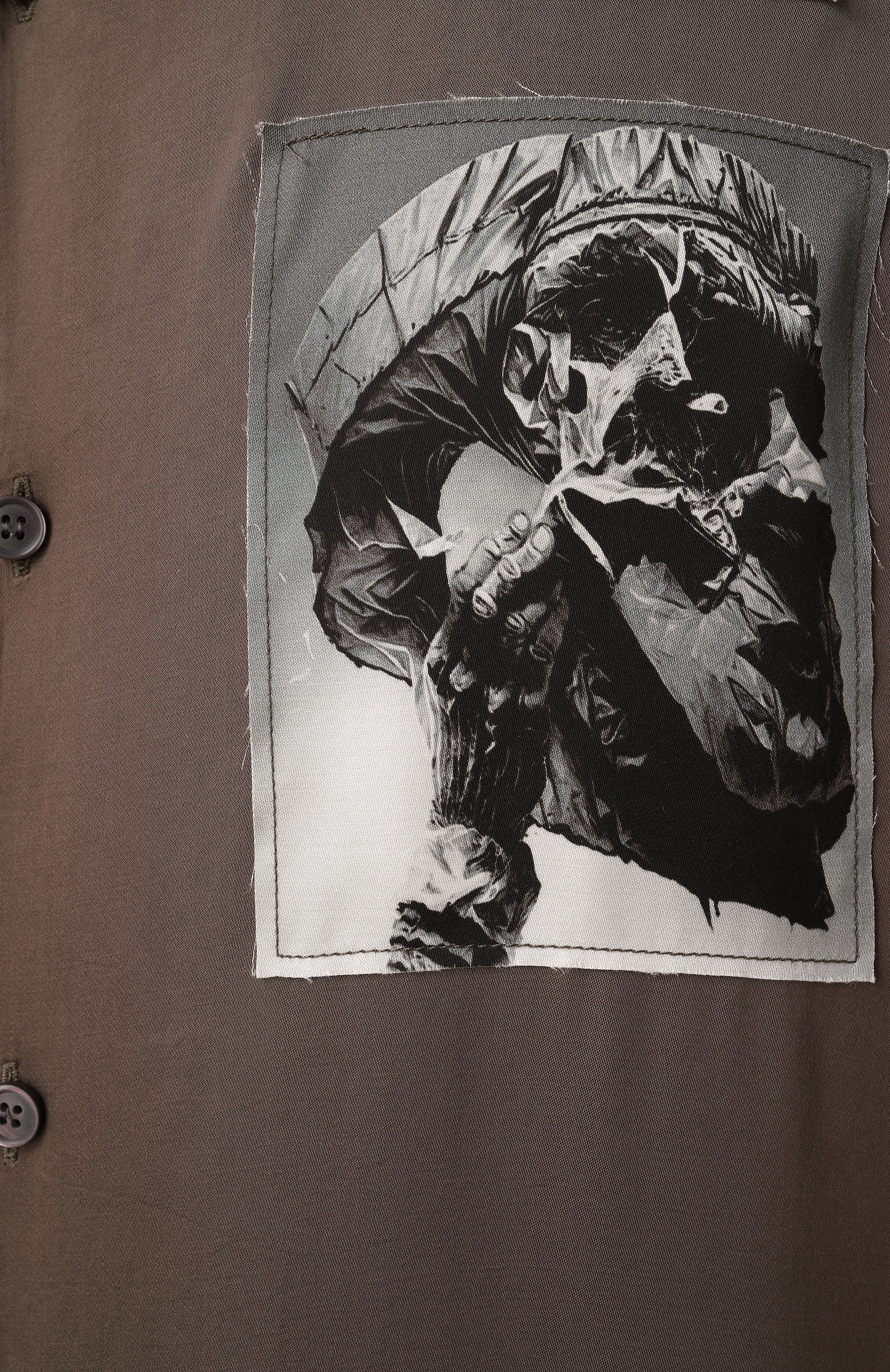 Рубашка из вискозы DIESEL коричневого цвета по цене 35150 руб., арт. A16703/0SLBN, фото 6 Рубашка из вискозы DIESEL, арт. A16703/0SLBN, фото 6