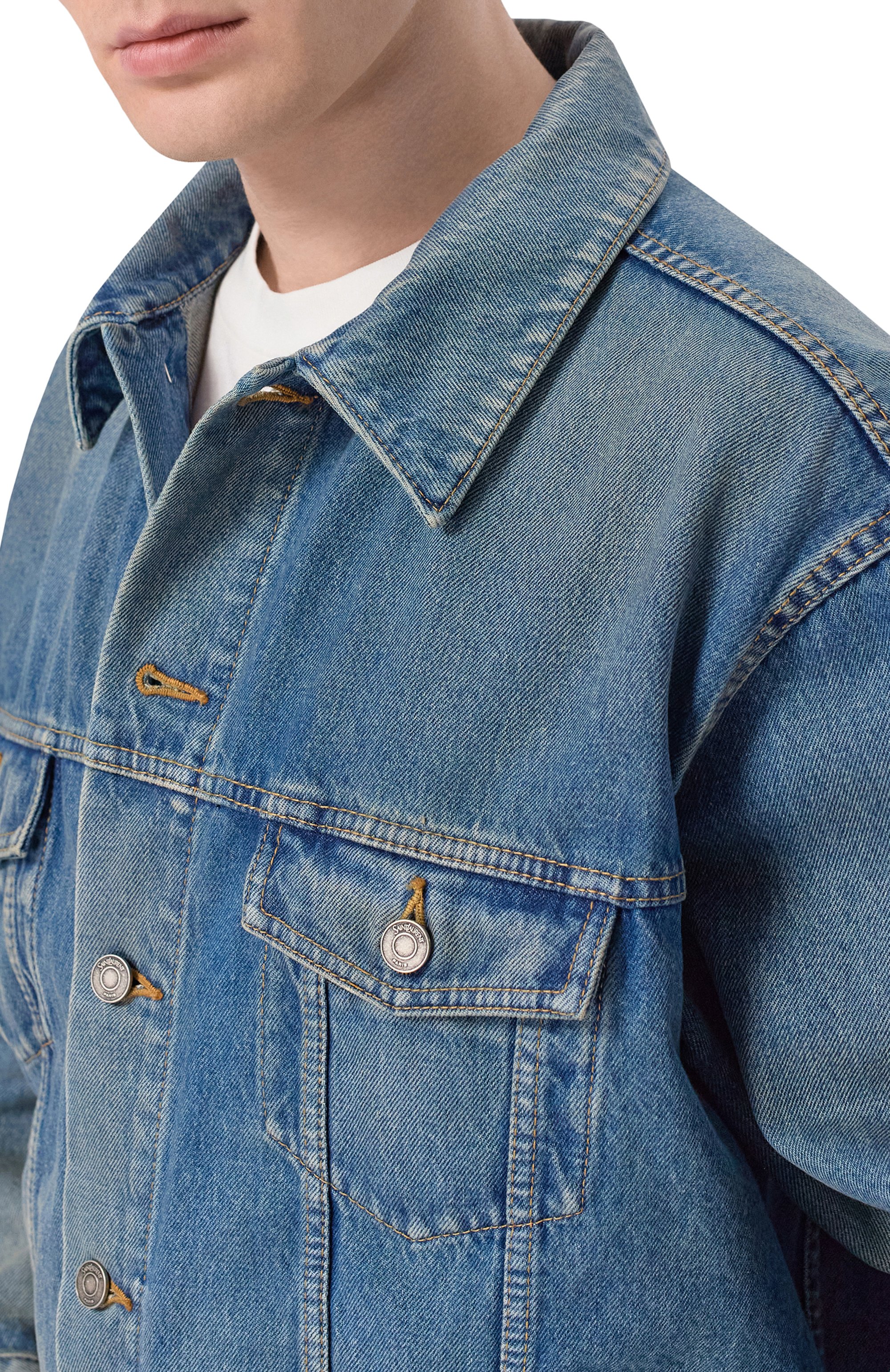 Джинсовая куртка SAINT LAURENT, арт. 859157/Y11CA, фото 5