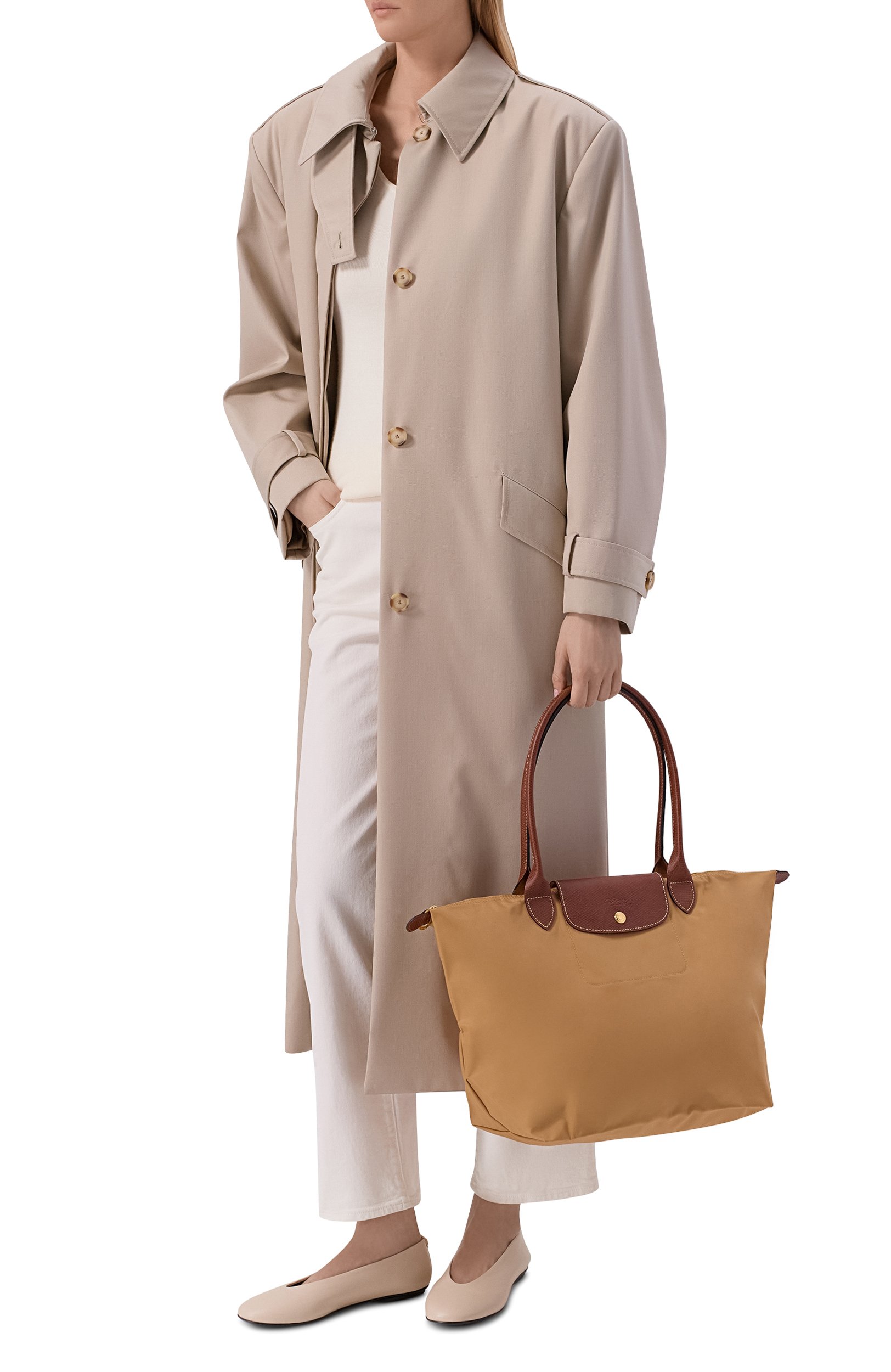 Сумка le pliage original large LONGCHAMP темно-бежевого цвета по цене 21950 руб., арт. L1899089/089, фото 3 Сумка le pliage original large LONGCHAMP, арт. L1899089/089, фото 3