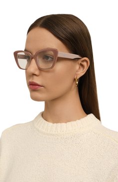 Женские оправа PRADA розового цвета, арт. 01YV-07V101 | Фото 2 (Нос: Не проставлено; Региональные ограничения белый список (Axapta Mercury): Не проставлено; Материал: Пластик; Тип очков: Оправа; Оптика Гендер: оптика-женское; Очки форма: Квадратные)