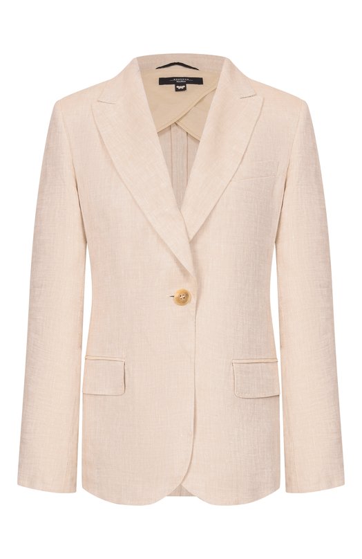 Льняной жакет Weekend Max Mara WKDNALUT Бежевый WKDNALUT