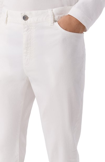 Джинсы ZEGNA белого цвета по цене 99200 руб., арт. CITY/UFP16A9, фото 5 Джинсы ZEGNA, арт. CITY/UFP16A9, фото 5