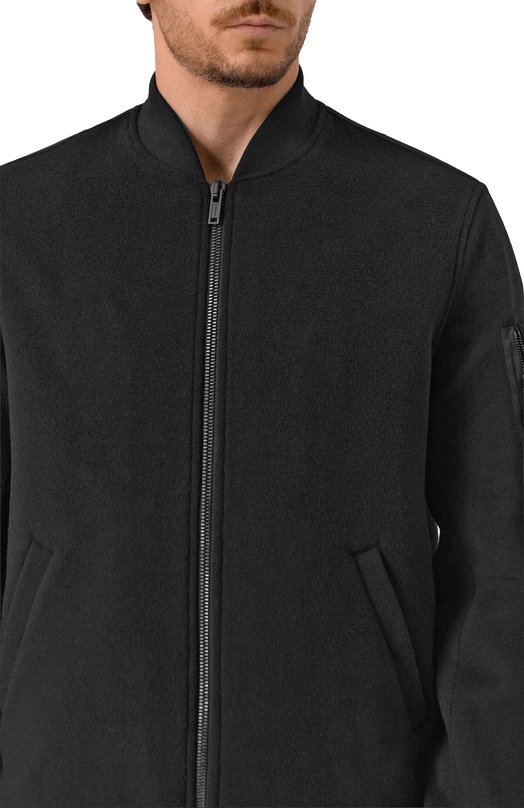 Бомбер из шерсти и кашемира Ann Demeulemeester B0012390/FA229 Чёрный  B0012390/FA229 Фото 5