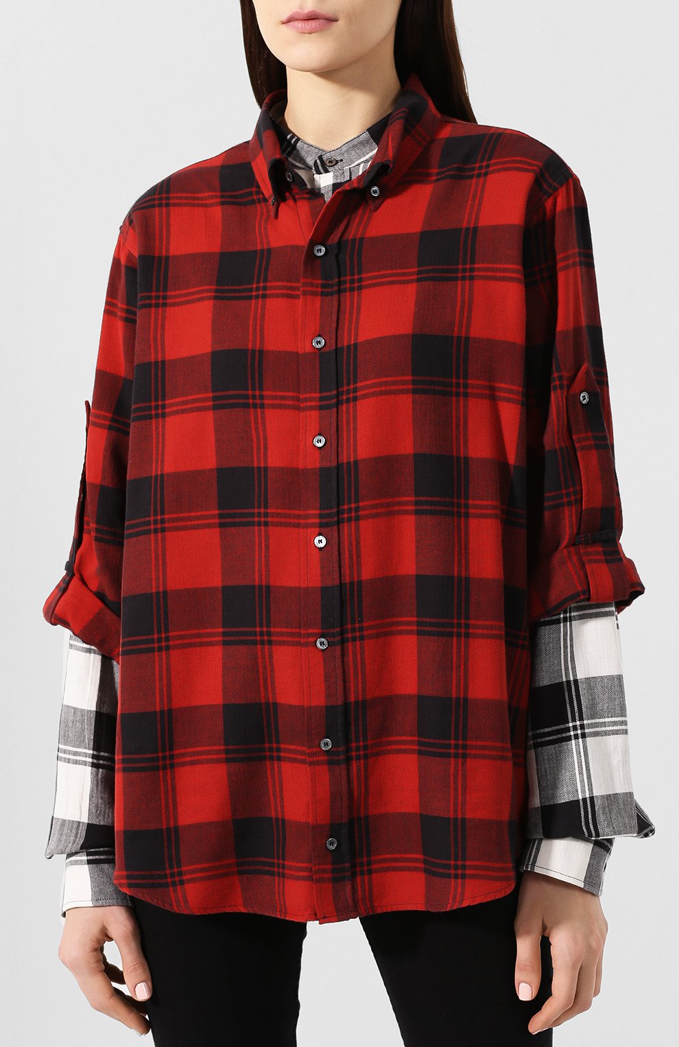 Хлопковая рубашка FAITH CONNEXION разноцветного цвета по цене 62900 руб., арт. X1800T00228, фото 3 Хлопковая рубашка FAITH CONNEXION, арт. X1800T00228, фото 3