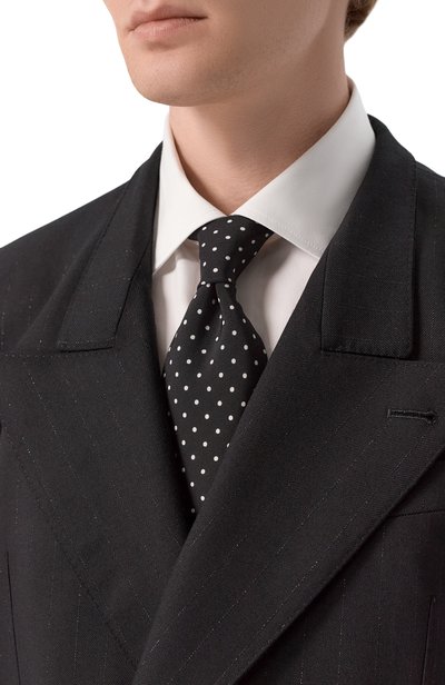 Шелковый галстук DOLCE & GABBANA черного цвета по цене 49950 руб., арт. GT160E/G0WXD, фото 2 Шелковый галстук DOLCE & GABBANA, арт. GT160E/G0WXD, фото 2
