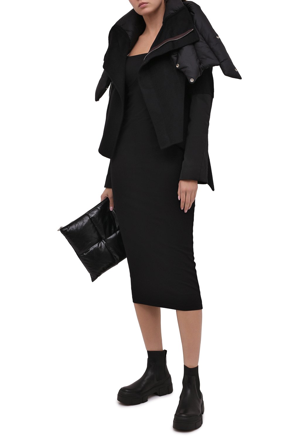 Кашемировая куртка RICK OWENS черного цвета по цене 286500 руб., арт. RP20F2726/DDNZTT, фото 3 Кашемировая куртка RICK OWENS, арт. RP20F2726/DDNZTT, фото 3