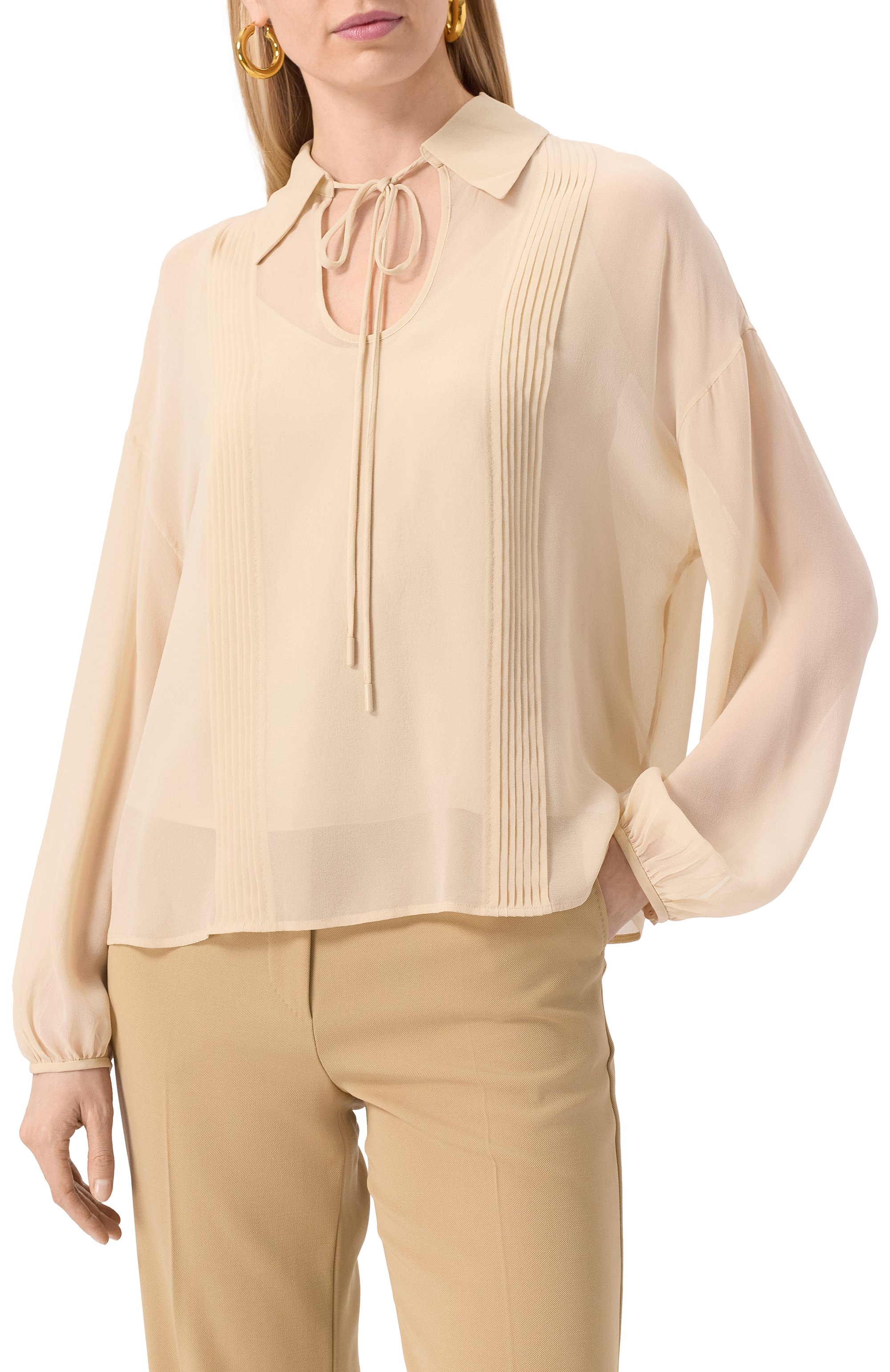 Шелковая блузка MAX MARA STUDIO, арт. VALDAI, фото 3