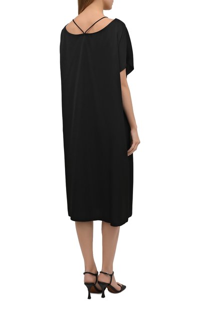 Платье из вискозы DRIES VAN NOTEN черного цвета по цене 68550 руб., арт. 211-11036-2146, фото 4 Платье из вискозы DRIES VAN NOTEN, арт. 211-11036-2146, фото 4