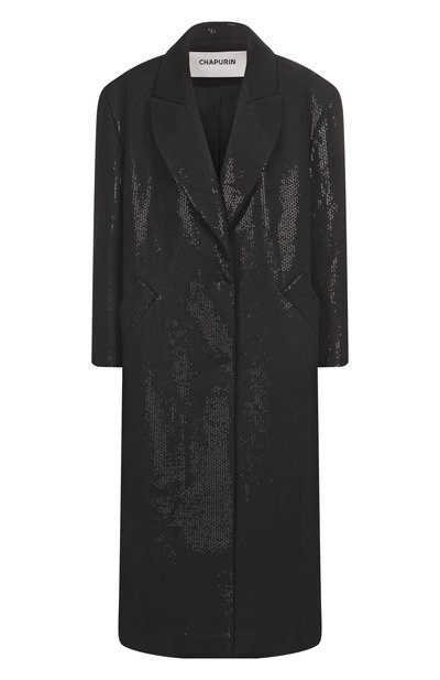 Женское пальто с отделкой пайетками CHAPURIN, арт. CT/20377/28766-М