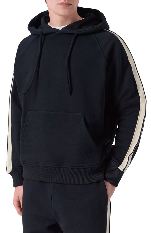 Хлопковое худи Palm Angels PMBB17HF25FLE001 Чёрный  PMBB17HF25FLE001 Фото 3