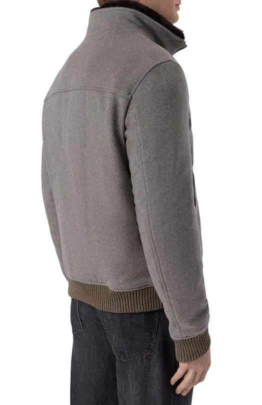 Бомбер с воротником из бобра Andrea Campagna M0D.TIBERI0/ZEUS_SET Коричневый  M0D.TIBERI0/ZEUS_SET Фото 4