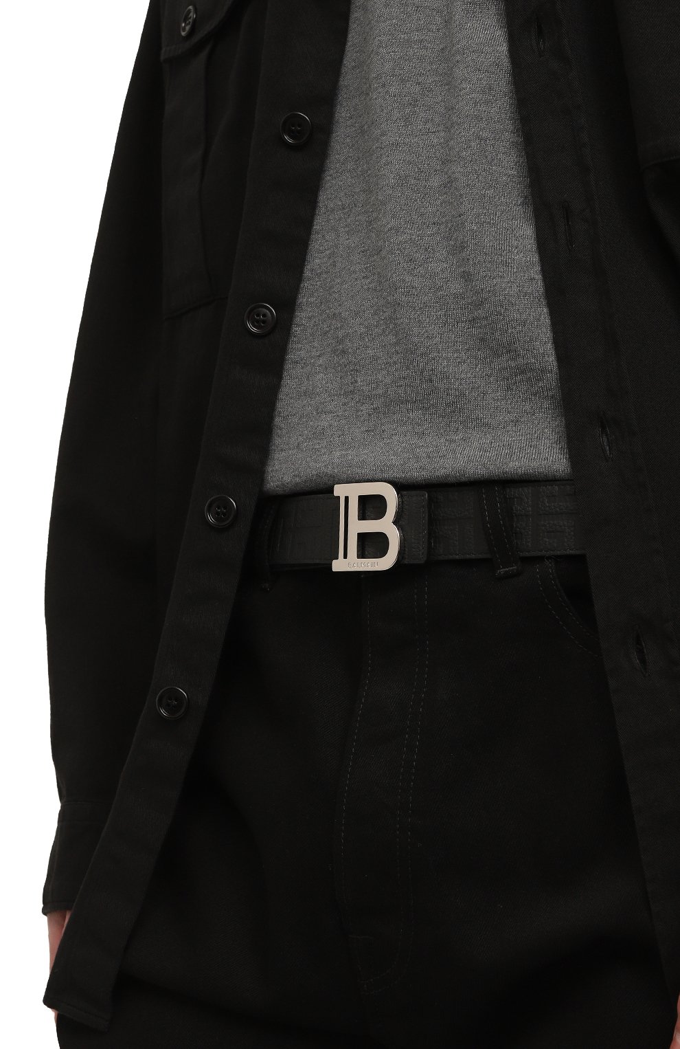 Кожаный ремень BALMAIN, арт. BM1WJ000LPSE, фото 2