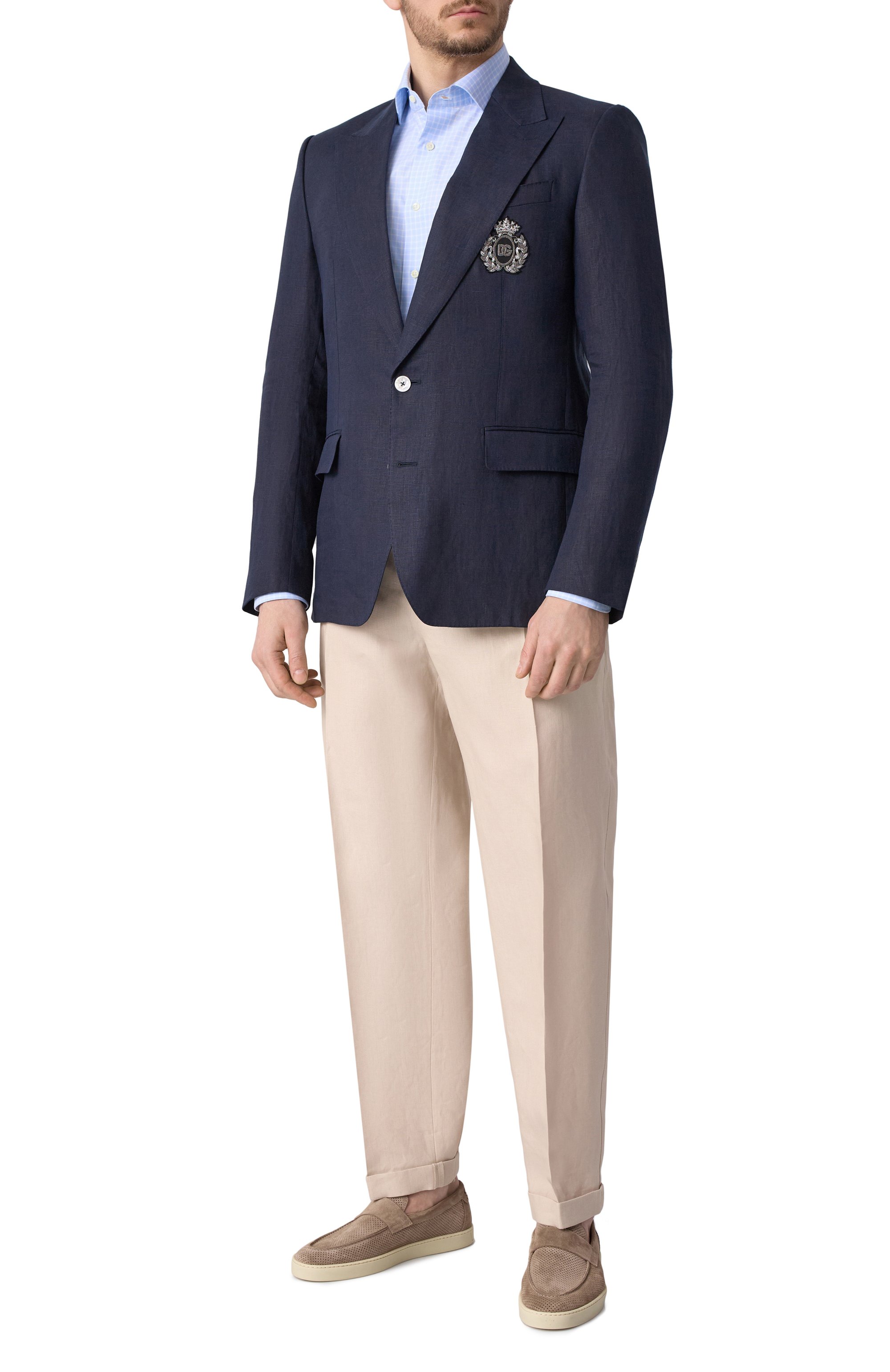 Льняной пиджак DOLCE & GABBANA, арт. G2QS6Z/FU4K6, фото 2