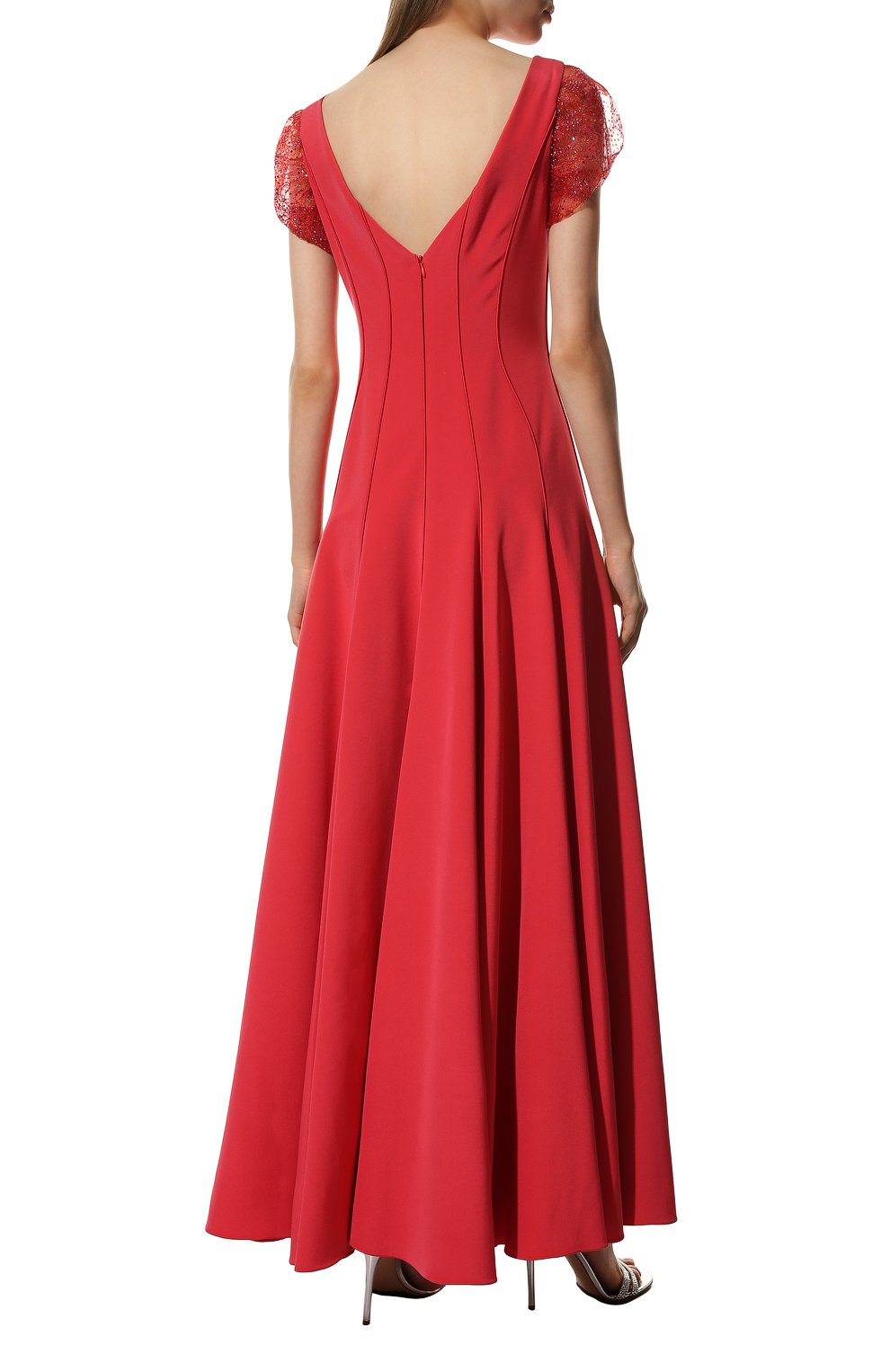 Шелковое платье GIORGIO ARMANI кораллового цвета по цене 1125000 руб., арт. 9SHVR00N/T00WJ, фото 4 Шелковое платье GIORGIO ARMANI, арт. 9SHVR00N/T00WJ, фото 4