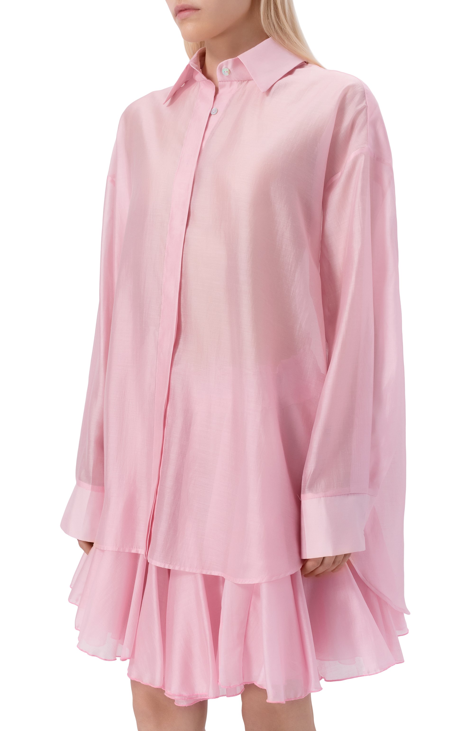 Рубашка FLASHIN розового цвета по цене 24000 руб., арт. FS26SBBO, фото 3 Рубашка FLASHIN, арт. FS26SBBO, фото 3