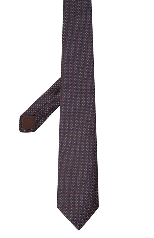 Шелковый галстук Canali 18/HJ04408 Коричневый  18/HJ04408 Фото 3