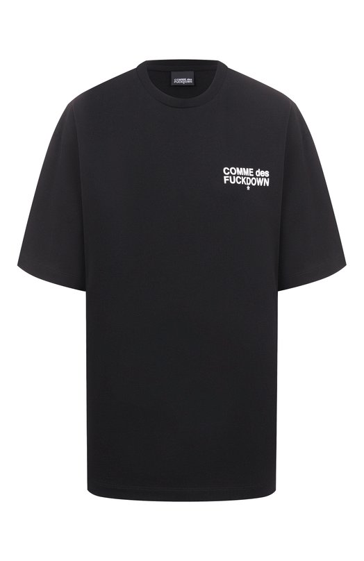 Хлопковая футболка Comme des Fuckdown CFABW01318 Чёрный CFABW01318