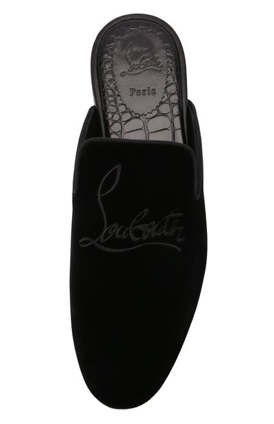 Текстильные домашние туфли navy coolito CHRISTIAN LOUBOUTIN темно-синего цвета по цене 75000 руб., арт. 3211097/NAVY C00LIT0 FLAT, фото 5 Текстильные домашние туфли navy coolito CHRISTIAN LOUBOUTIN, арт. 3211097/NAVY C00LIT0 FLAT, фото 5