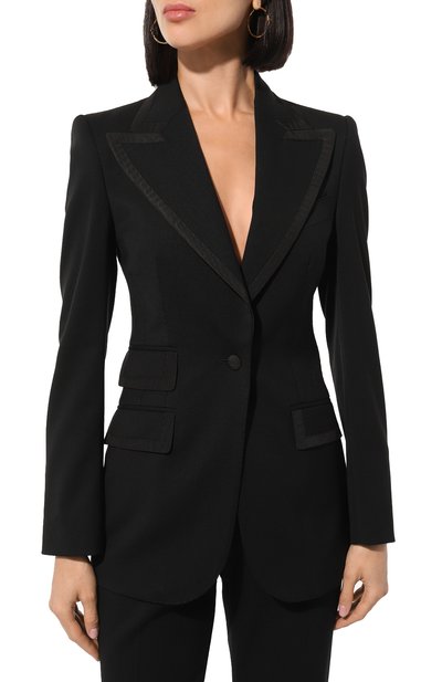 Жакет из шерсти и шелка DOLCE & GABBANA, арт. F29EFT/FUBGC, фото 3