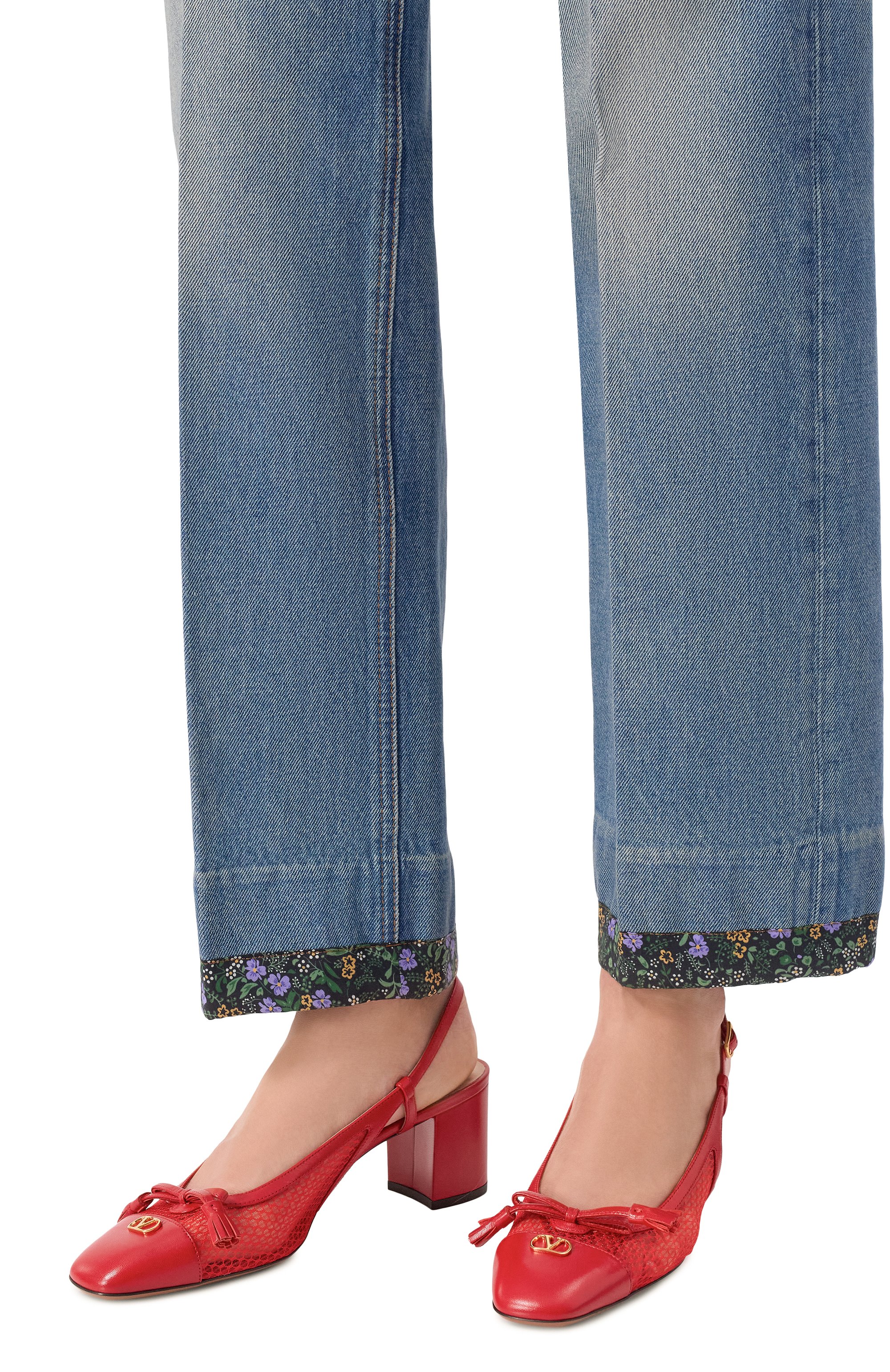 Комбинированные туфли valet du roi 60 VALENTINO красного цвета по цене 125500 руб., арт. 8W2S0MH9/PDY, фото 2 Комбинированные туфли valet du roi 60 VALENTINO, арт. 8W2S0MH9/PDY, фото 2